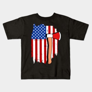 America Shirt 4th of July Patriotic T-shirt holiday Kids T-Shirt